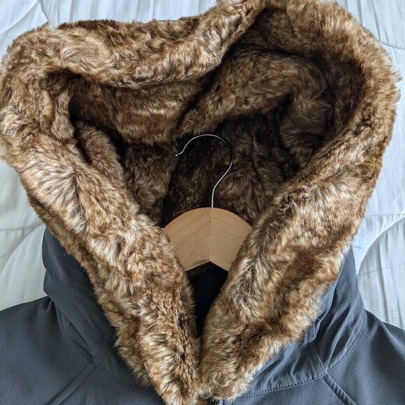 Marmot Jacket Women's Medium Gray Soft Shell Furlong Hooded Stretch Faux Fur - Picture 12 of 16